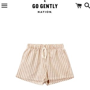 Go gently- hazelnut striped shorts